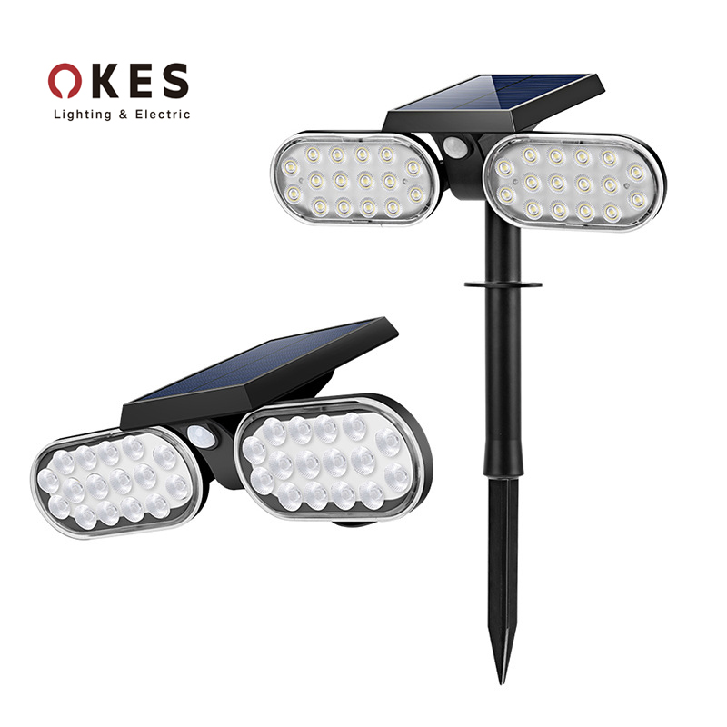 IP65 solar double head garden light